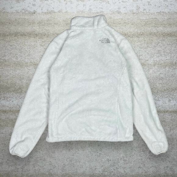 Vintage Y2K The North Face Jacket Womens XS White Fleece Full Zip Logo - Picture 2 of 3